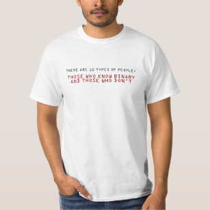 Camiseta 10 tipos de gente ÉL humor binario de la