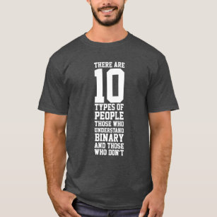 Camiseta 10 tipos de personas curiosas binarias