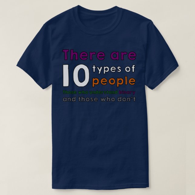 Camiseta 10 types of people  (Diseño del anverso)