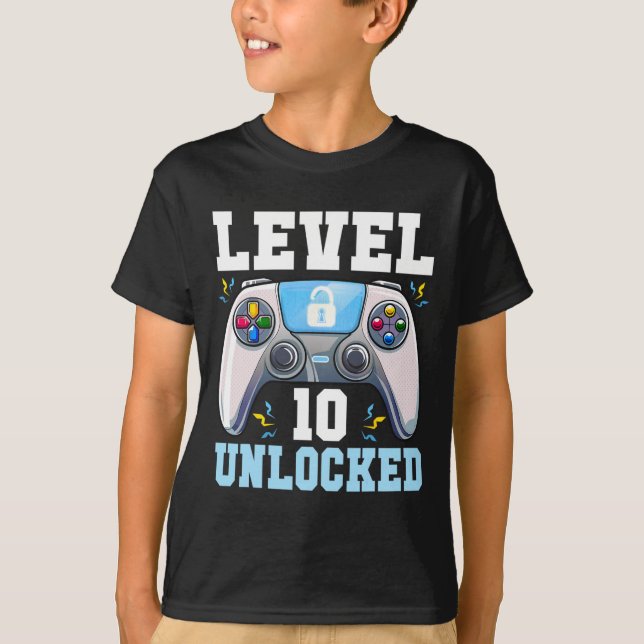 Camiseta 10 videojuegos desbloqueados 10.º Jugador de cumpl (Anverso)