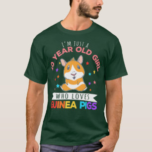 Camiseta 10 Year Old Girl Who Loves Guinea Pigs Lover Wheek