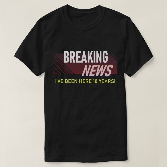 Camiseta 10 Year Work Anniversary 10th Employee Gift (Diseño del anverso)