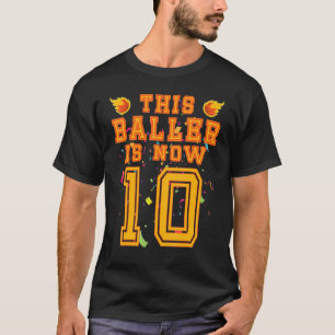 Camiseta 10 Years Old 10th Birthday Basketball  For Boys Pa