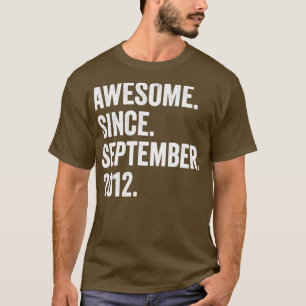 Camiseta 10 Years Old Awesome Since September 2012 10th Bir
