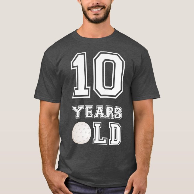 Camiseta 10 Years Old Golf Birthday  Boy 10th Birthday (Anverso)