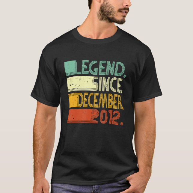 Camiseta 10 Years Old  Legend Since December 2012 10th Birt (Anverso)