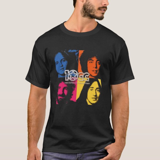 Camiseta 10Cc Banda Rock Consta De Cuatro Músicos Dos Co (Anverso)