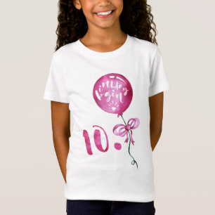 Camiseta 10mo Chica del cumpleaños, regalos de los chicas