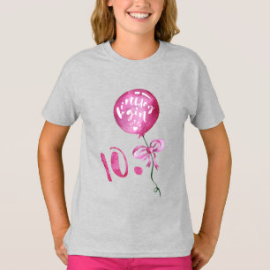 Camiseta 10mo Chica del cumpleaños, regalos de los chicas