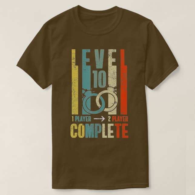 Camiseta 10th 10 year Wedding Anniversary Gift Retro Husban (Diseño del anverso)