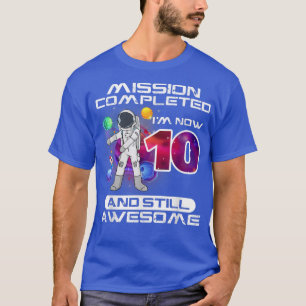 Camiseta 10th Birthday Astronaut Space Lover 10 Years Old B