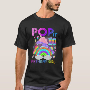 Camiseta 10Th Birthday Fidget Toy Pop It Birthday Girl 10 Y