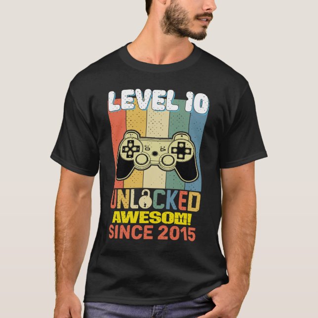 Camiseta 10th Birthday Gamer 10 Year Old Funny Bday Boy Nin (Anverso)