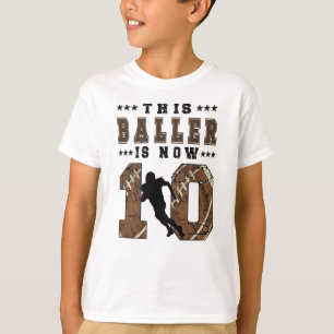 Camiseta 10th Birthday Gift Football Player 10 Year Old Boy
