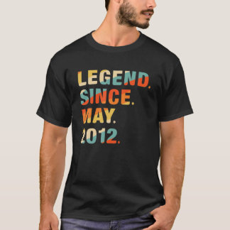 Camiseta 10Th Birthday Gifts 10 Years Old Legend Since May