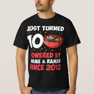Camiseta 10th Birthday Kawaii Anime Ramen 10 Years Old Girl