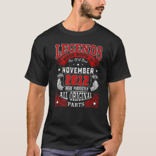 Camiseta 10th Birthday Legends Born In November 2012 10 Yea