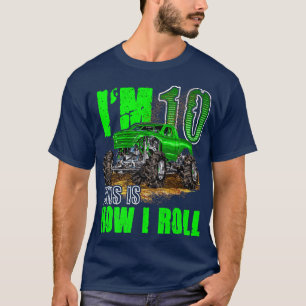Camiseta 10th Birthday Monster Truck For Boys & Girls 10 Ye