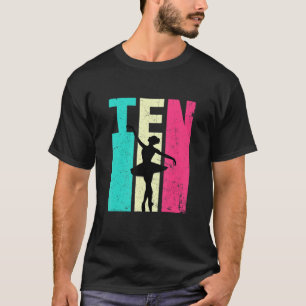 Camiseta 10th Birthday Retro Ballet Dancer 10 Years Old Bir