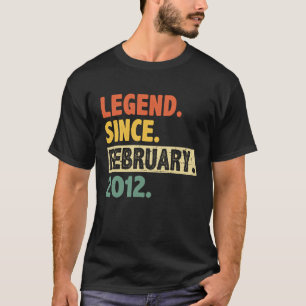 Camiseta 11º cumpleaños increíble desde febrero de 2012 11