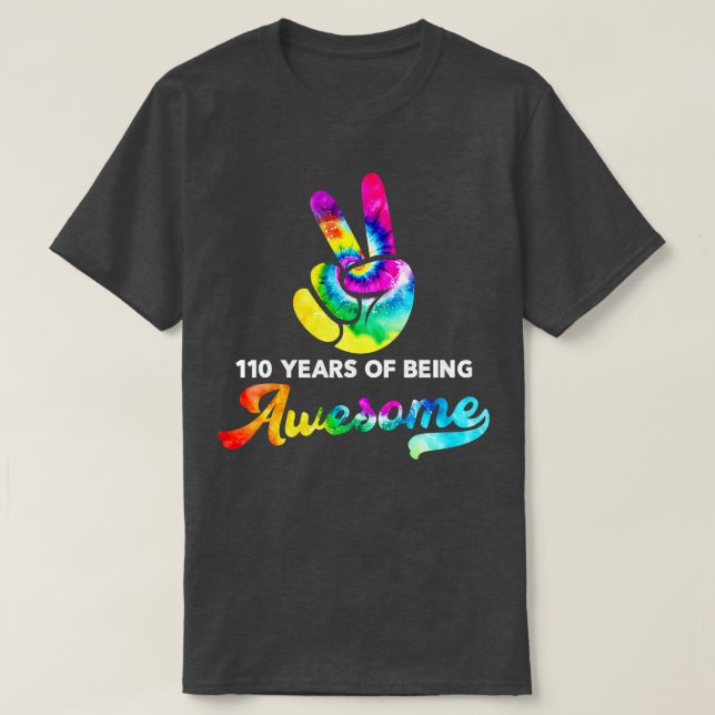 Camiseta 110 Años De Ser Aterrador Cumpleaños De Tejido (Diseño del anverso)