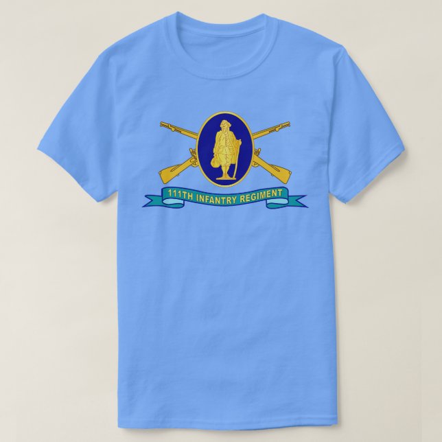 Camiseta 111º Regimiento de Infantería DUI w Br Ribbon X (Diseño del anverso)
