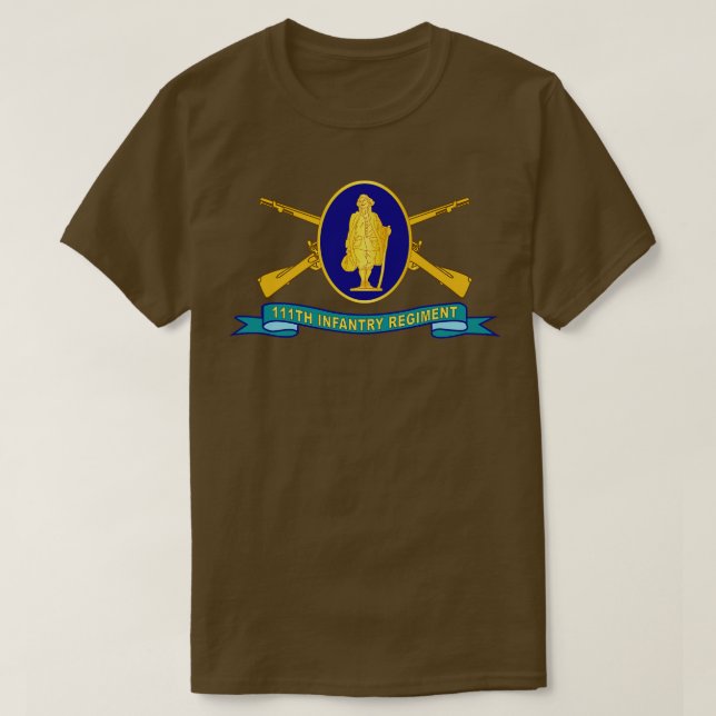 Camiseta 111º Regimiento de Infantería DUI w Br Ribbon X (Diseño del anverso)