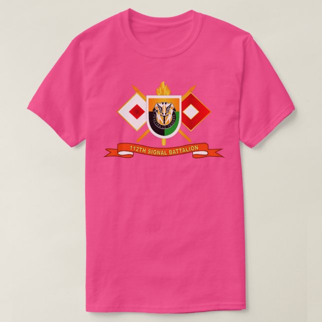 Camiseta 112º Batallón de Señal con Sucursal de Señal Flash (Diseño del anverso)