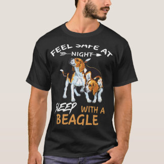 Camiseta 116 Siente Seguro Por La Noche Duerme Con Un Beagl