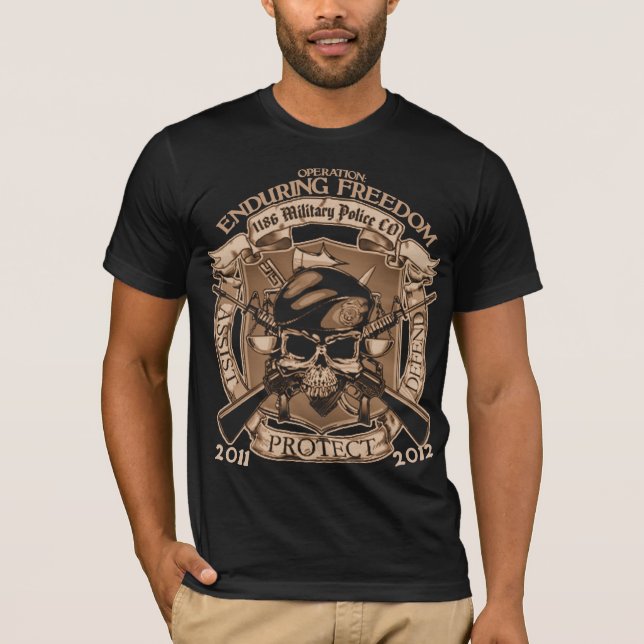 Camiseta 1186 policía militar - aguantar la libertad (Anverso)