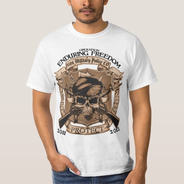 Camiseta 1186 policía militar - aguantar la libertad (Anverso)