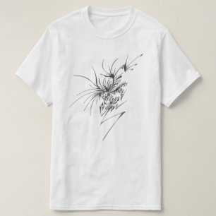 Camiseta 118 Arte de tatuaje tribal abstracto en blanco y n