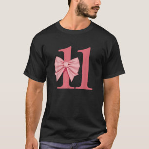 Camiseta 11.ª Chica de cumpleaños Coqueta rosa de 11 años B