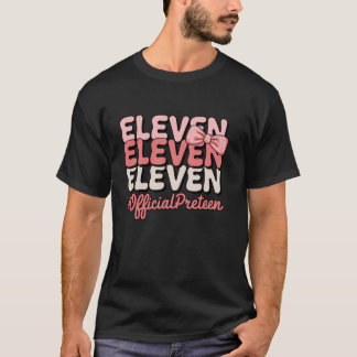 Camiseta 11.ª Chica divertida de cumpleaños Coquette Rosa B