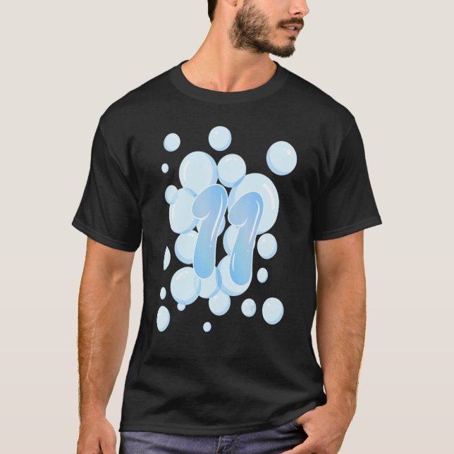 Camiseta 11.ª fiesta de cumpleaños temática de la burbuja d (Anverso)