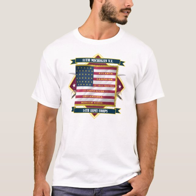 Camiseta 11.ª Infantería de los Voluntarios de Michigan (Anverso)