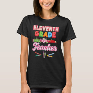 Camiseta 11.ª Maestra Undécimo Lápiz Flor Floral B