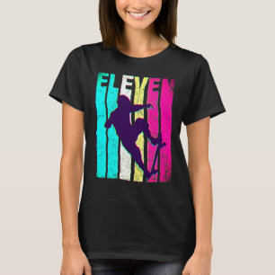 Camiseta 11.ª Patineta Retro de Cumpleaños de 11 años