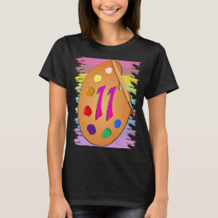 Camiseta 11.ª pintura de cumpleaños niños Chicas de 11 años