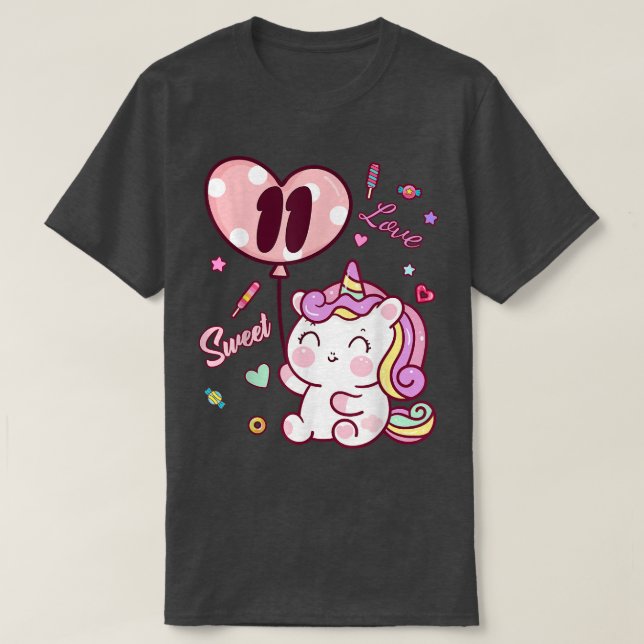 Camiseta 11.ª Ropa De Unicornio (Diseño del anverso)