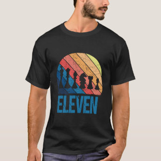 Camiseta 11.º Ajedrez Retro Chica De Niño De 11 Años