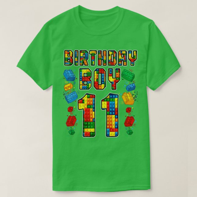 Camiseta 11.º Aniversario Maestro Builder Bloque De 11 Años (Diseño del anverso)
