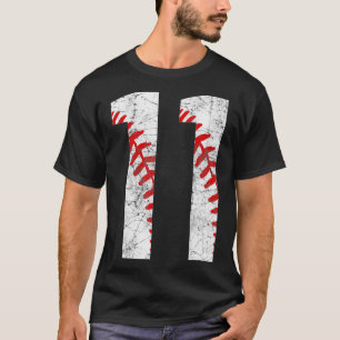 Camiseta 11.º Béisbol Número Grande Once 11 Año O