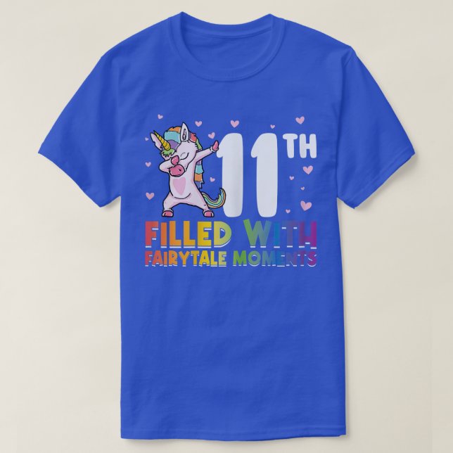 Camiseta 11.º chica de cumpleaños de cuento de hadas (Diseño del anverso)