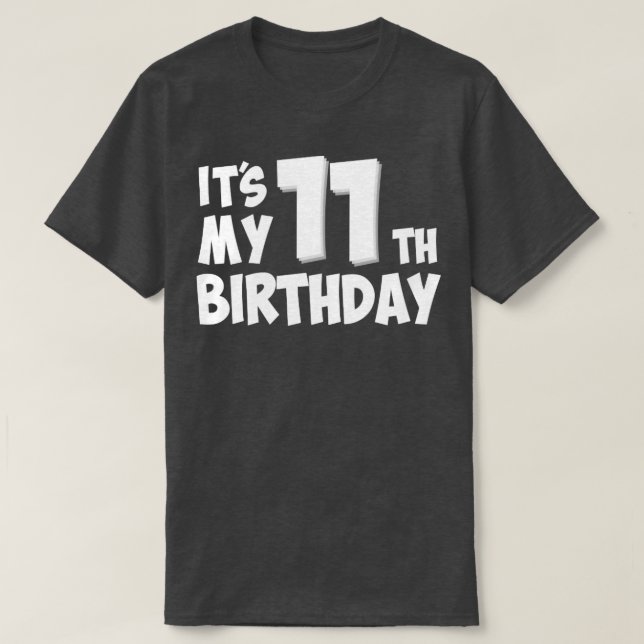 Camiseta 11.º cumpleaños (Diseño del anverso)