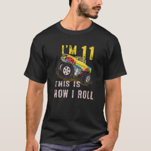 Camiseta 11.º Cumpleaños Así Es Como Monstruo Camión 11