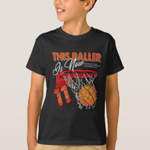 Camiseta 11.º cumpleaños Bysketbyll Diversión 11 años Gif