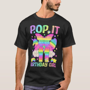 Camiseta 11.º cumpleaños Fidget Toy Pop It Chica de cumplea