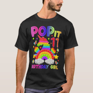 Camiseta 11.º cumpleaños Fidget Toy Pop It Chica de cumplea