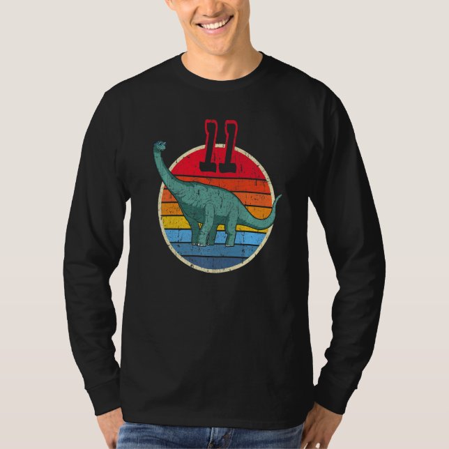 Camiseta 11.º cumpleaños I Brachiosaurus Diplodocuments I F (Anverso)